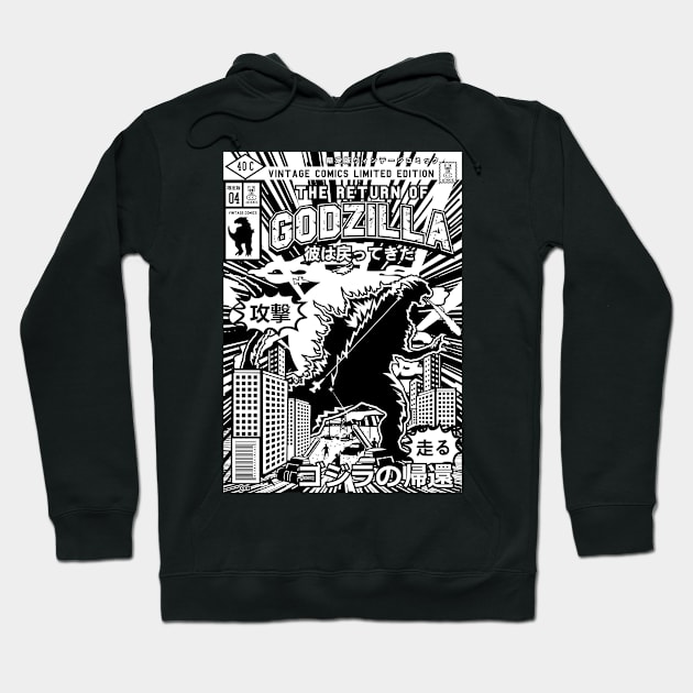 Comic Book - Return Of Godzilla Hoodie by ShirzAndMore